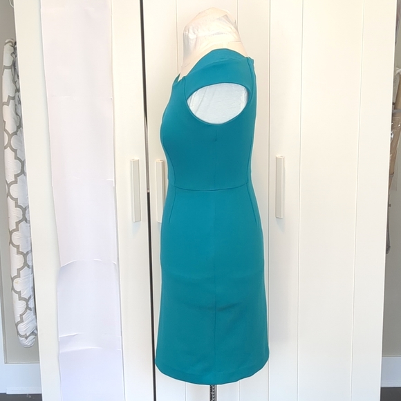 Turquoise Cap Sleeve Dress by Calvin Klein - Picture 4 of 9